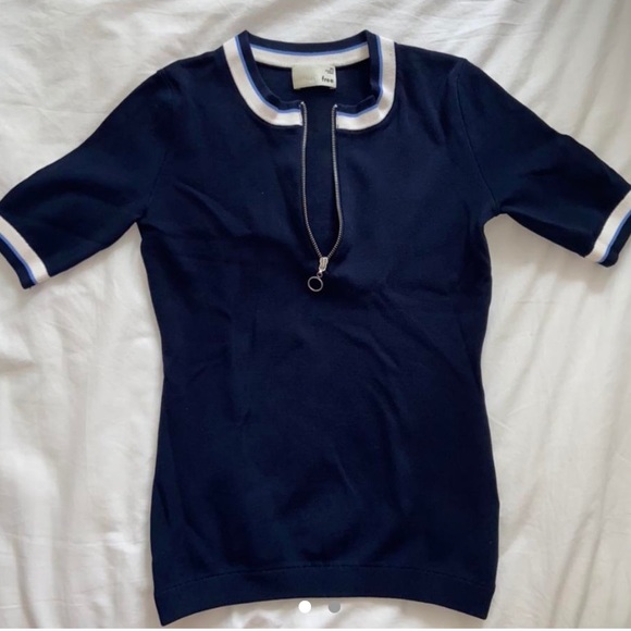 Navy blue quarter zip from Wilfred